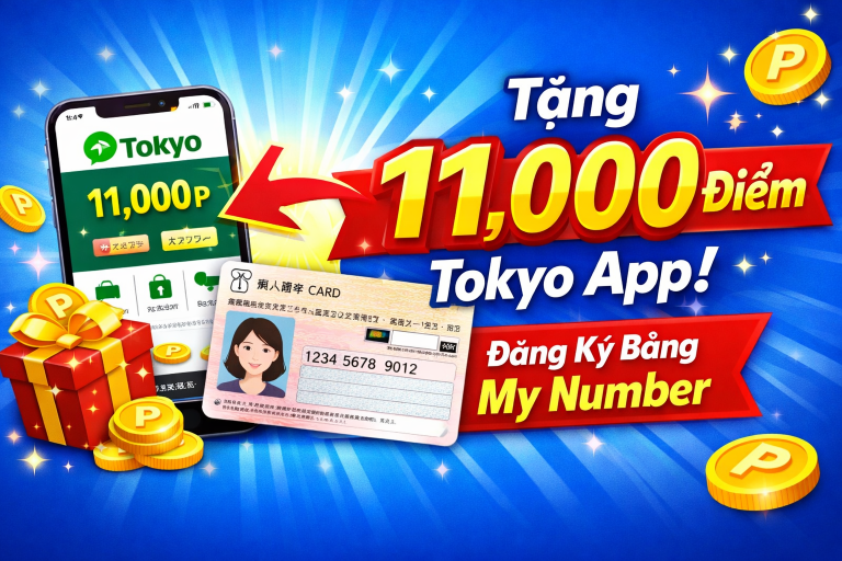 Tokyo App tặng 11,000 điểm: Cách đăng ký bằng My Number cho cư dân Tokyo